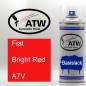 Preview: Fiat, Bright Red, A7V: 400ml Sprühdose, von ATW Autoteile West.
